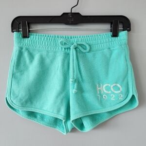 Hollister Low Rise Juniors French Terry Shorts - Mint/Sea Green - Size 3